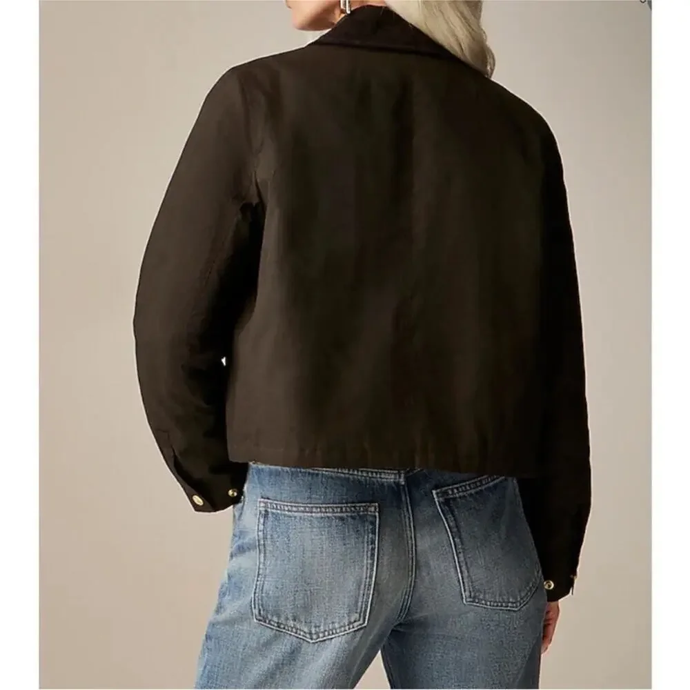 J. Crew Women's Short Barn Jacket in English Ripstop Cotton Size XS NWT